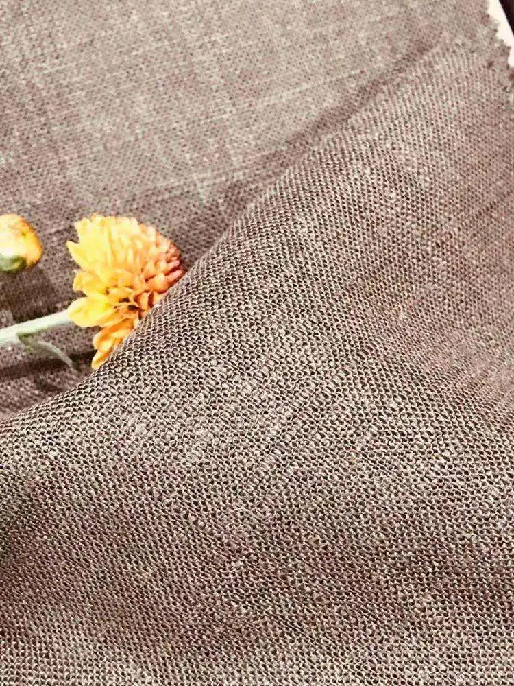 Designer best quality classic plain design linen rayon slub bature soft woven fabric for women girl dress