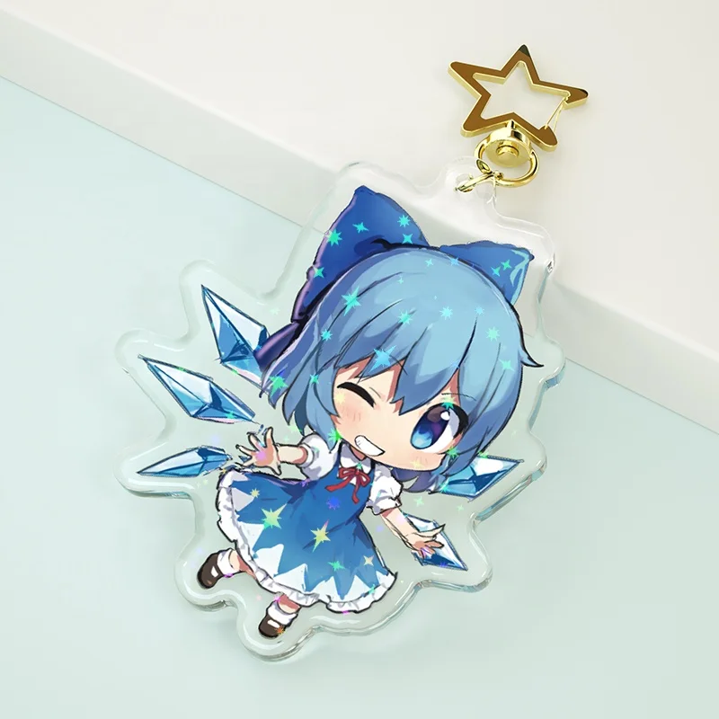 Paran Best Quality Epoxy Anime Acrylic Keychain Custom Pvc transparent Rainbow Acrylic Charms Key Chain Custom Acrylic Keychain