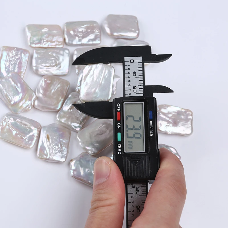 12-19mm three size AAA good quality natural white loose real freshwater square pearl beads