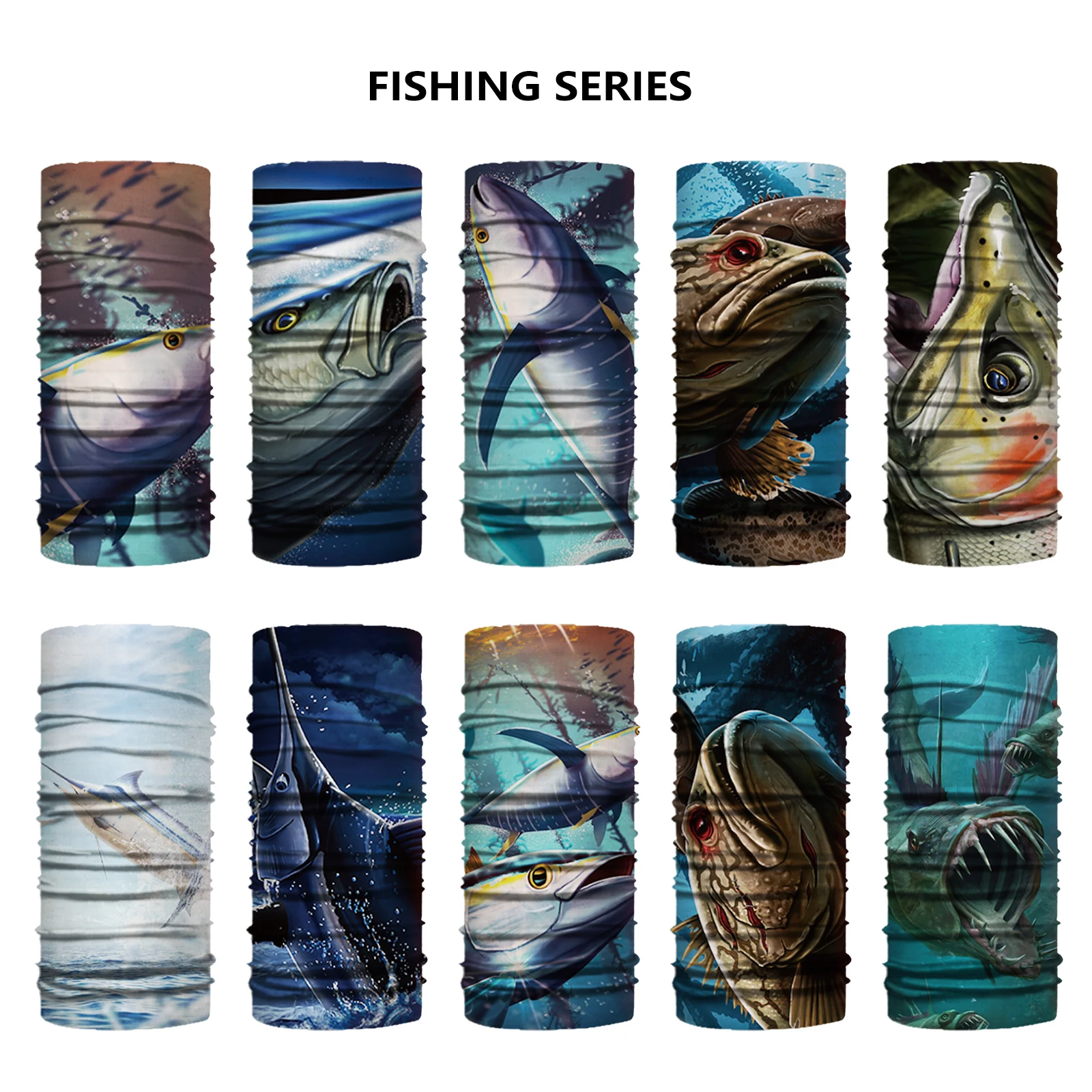 Custom Diving Scarf Outdoor Half Face Cover Neck Cool Gaitor UV Protection Buffs Seamless Neck Scarf Tube Bandana Neck Buffs