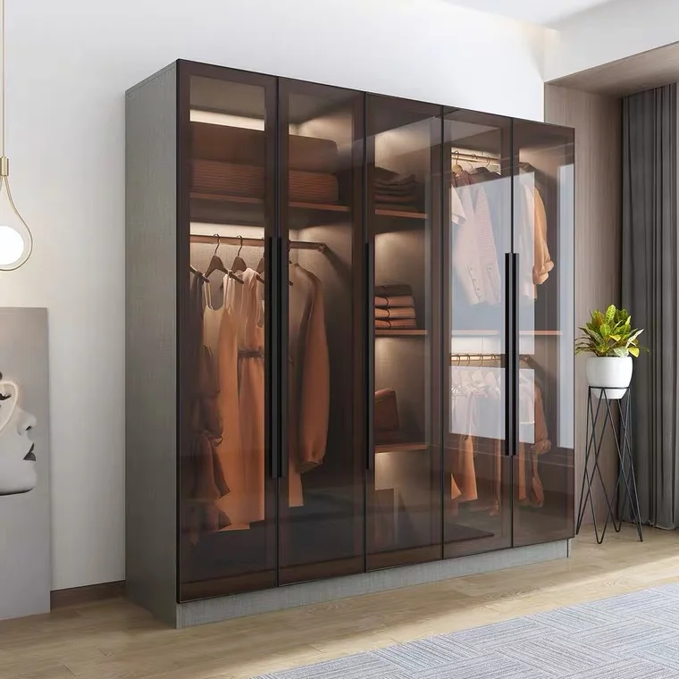 Minimalist New Design Aluminum Profiles Glass Door Frame Profile For Walk In Closet