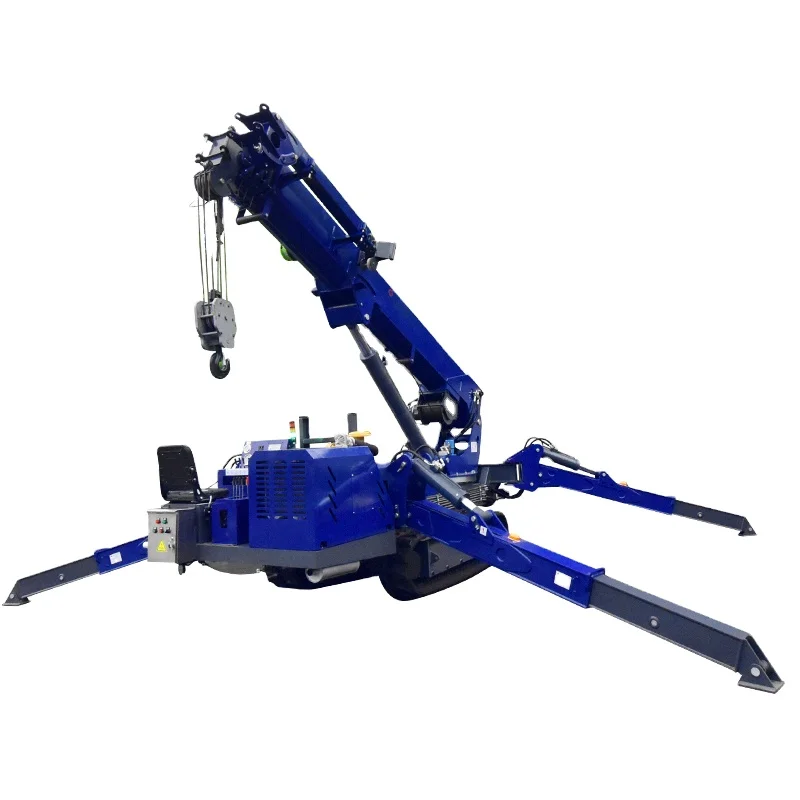 counterweight Telescopic Crane Rubber Track Spider Hoist