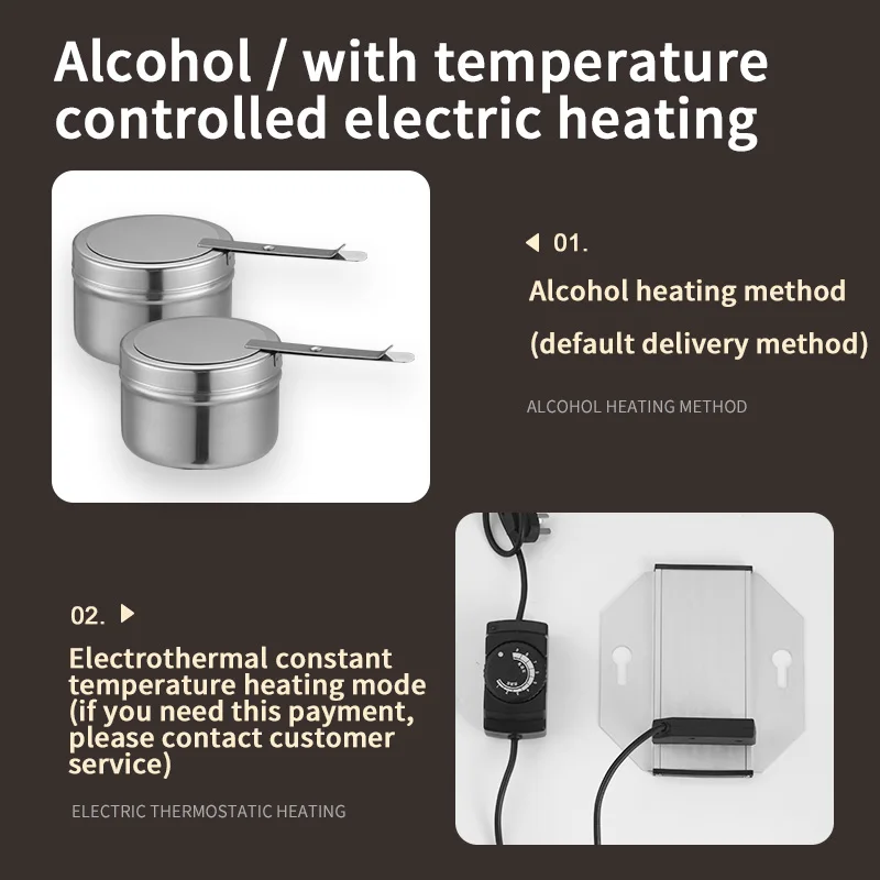 round electric stainless steel visual equipment food warmer chafing dish buffet set for catering