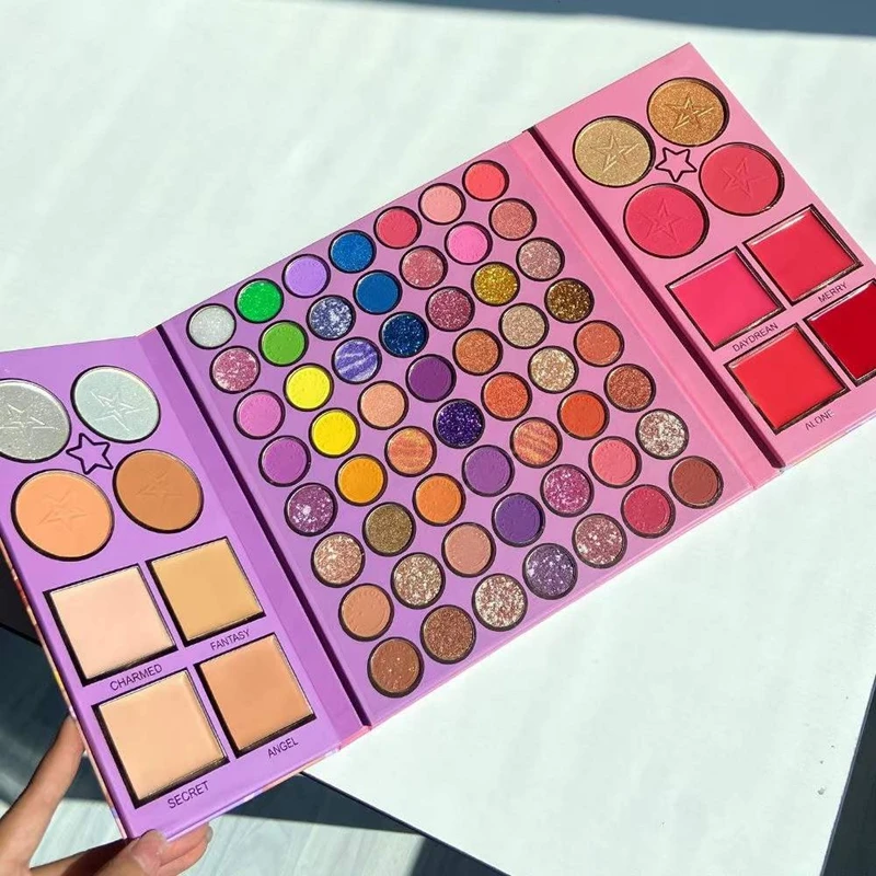 kevin coco new design 4 in 1  pattern 68-color high pigmented beautiful girl design eye shadow palette