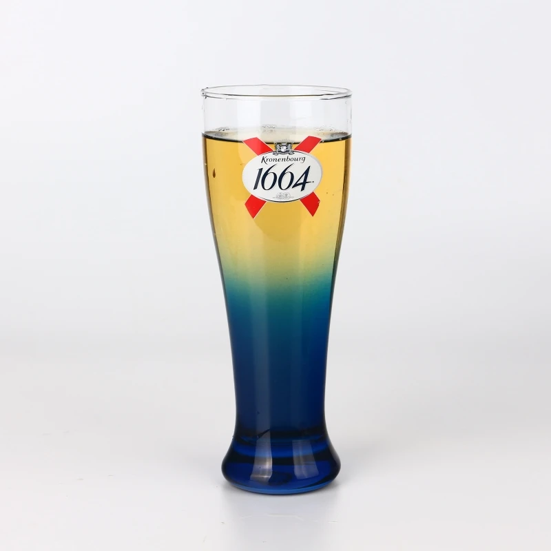 hot selling stocked customized logo crystal 16oz beer glass cup with cheap price