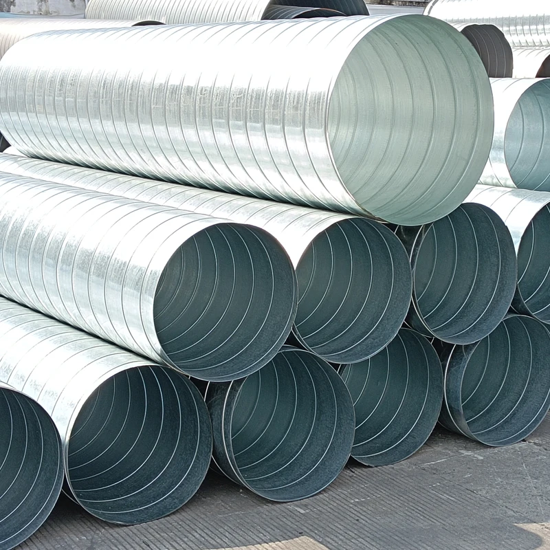 Galvanized spiral air pipe chimney pipe circular ventilation pipe dust and smoke extraction project