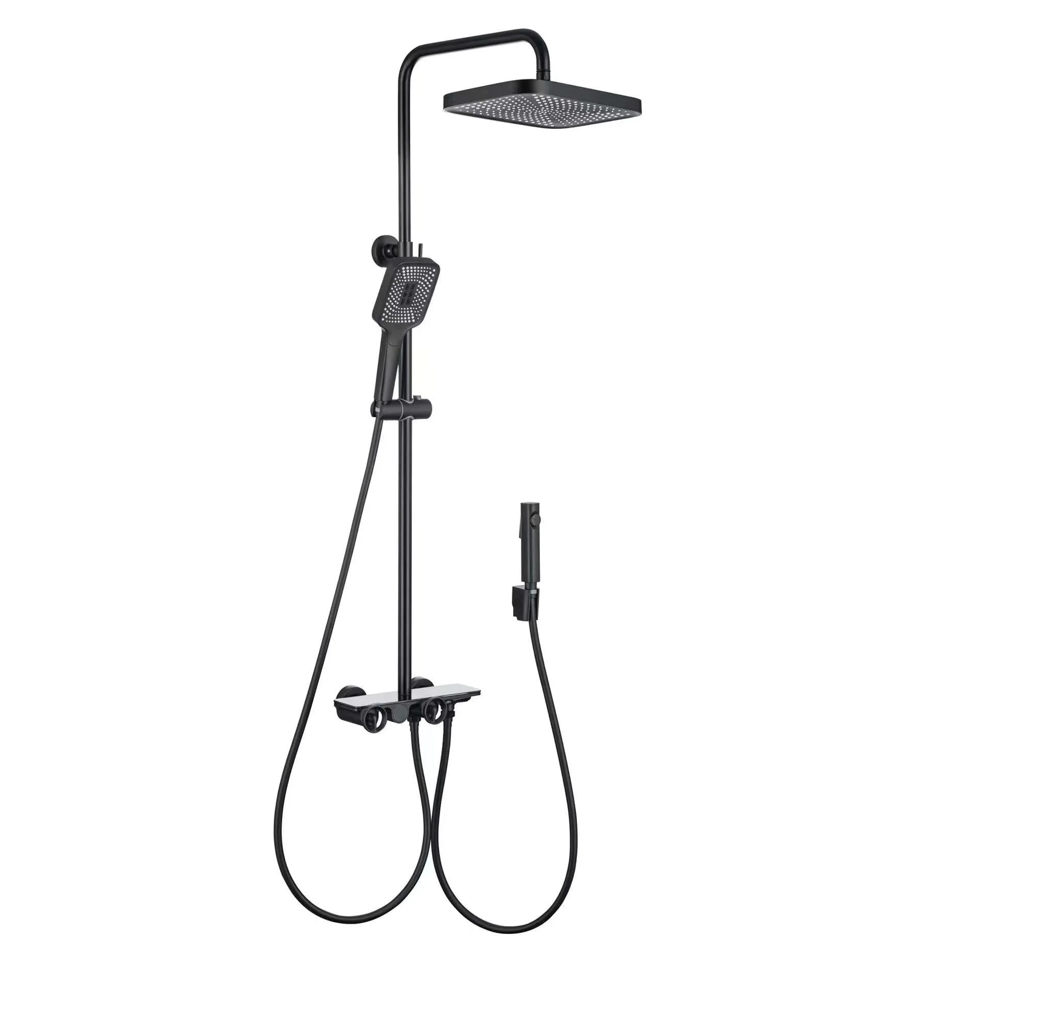 Bathroom Household Shower Set All-copper Multifunctional Intelligent Thermostatic Shower Column