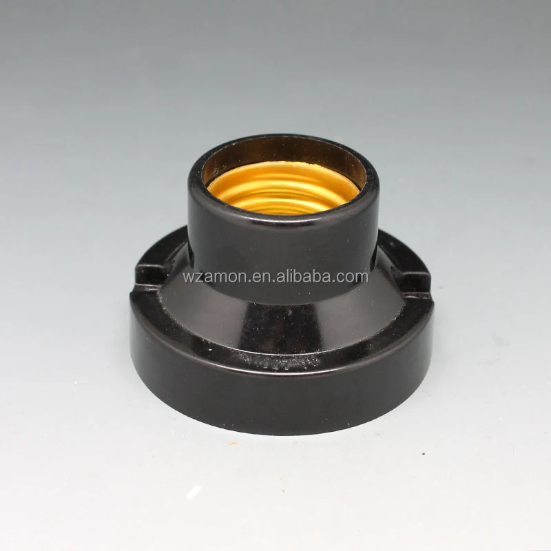 bakelite phenolic straight e27 thread pendant screw base light socket lamp holder e27 black