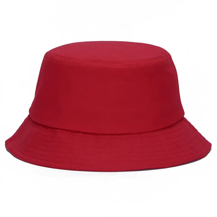 Wholesale high quality custom logo design unisex adult plain cotton bucket hat