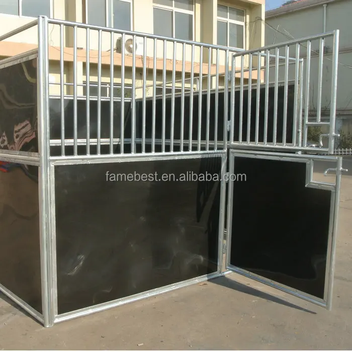 Cheap exterior double swivel stable doors for horses temporary pvc panel horse stall outside stable box