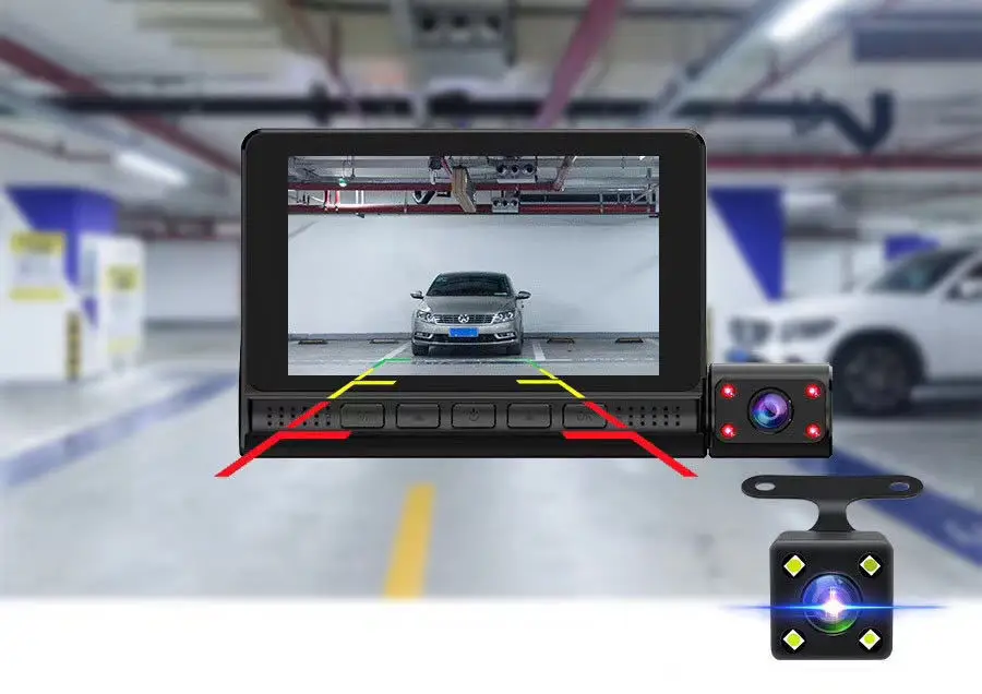 Видеорегистратор 1080P с GPS для автомобилей видеорегистратор зеркалом заднего вида FHD автомобильная