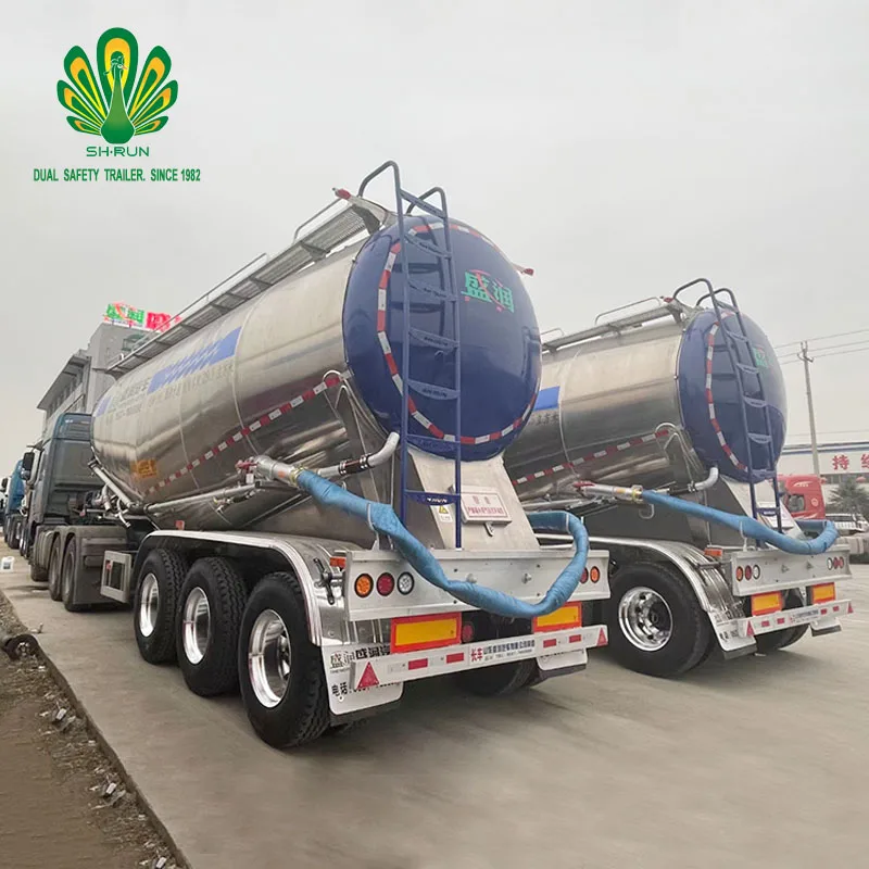  38 Cbm Aluminum Alloy Bulk Cement Tanker Semi Trailer For