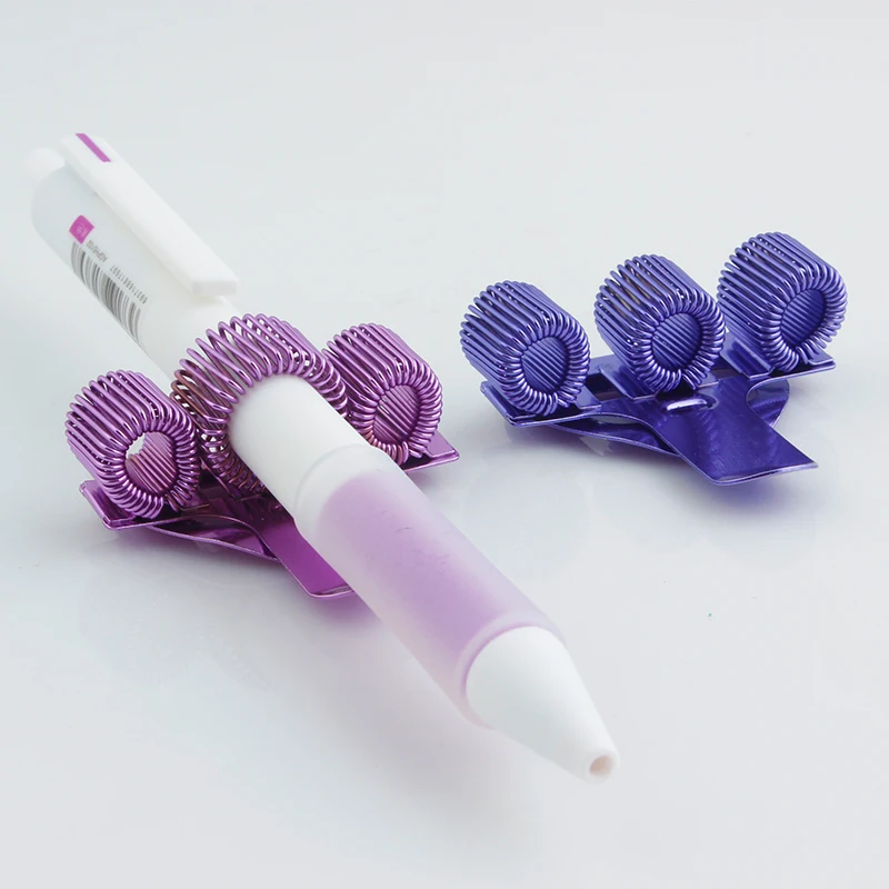 3 loops pen clip Spring metal pen holder Black Pink Red multi Colors gift for nurse