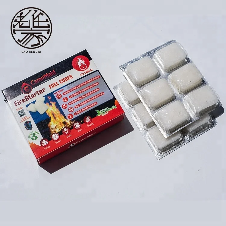 Hexamine BBQ Accessories barbecue Fire Lighter Waterproof solid alcohol fuel tablet Folding Mini Pocket Metal stove HQS-012