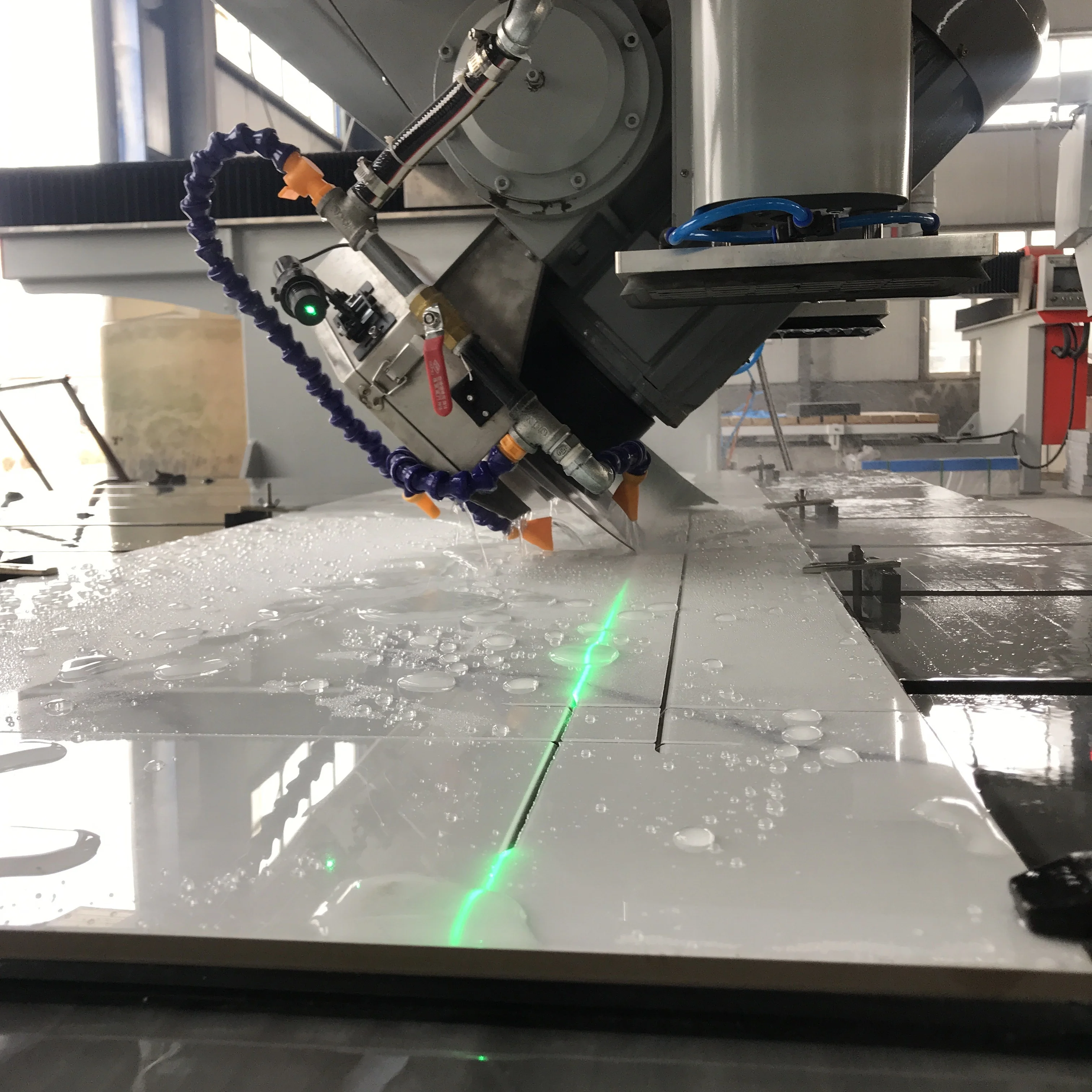 GANGER CNC 5 оси пила для резки камня GQ-3220D камнерезная машина обработки мрамора гранита спеченный камень фарфор