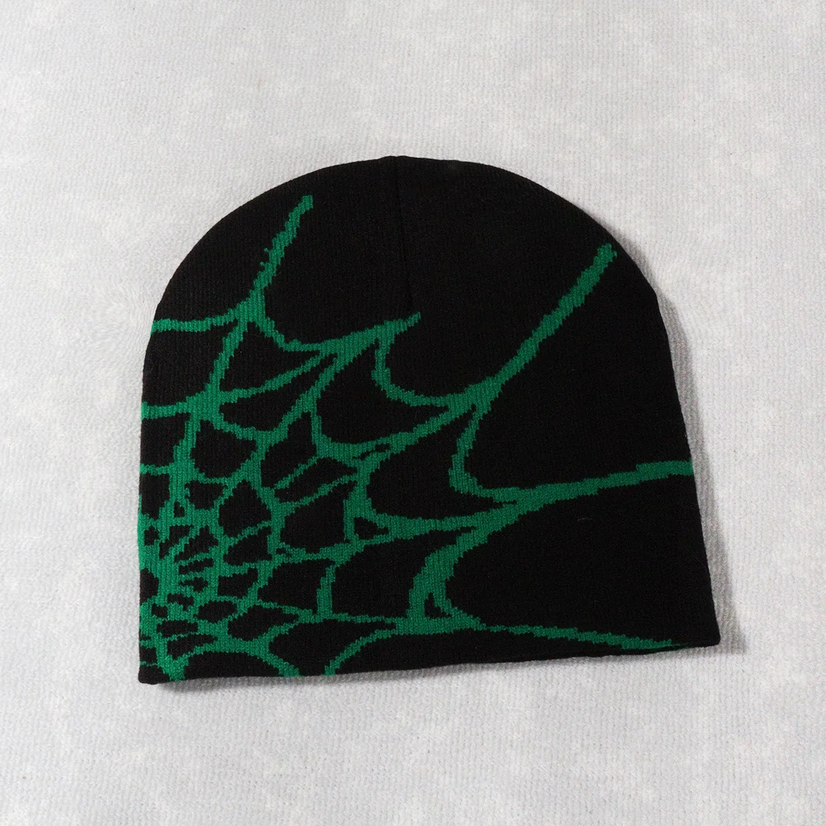 Solid Color spider web Y2K jacquard Simplicity versatile Factory Price Fashion Custom Plain Knit Blank Winter Warm Beanie