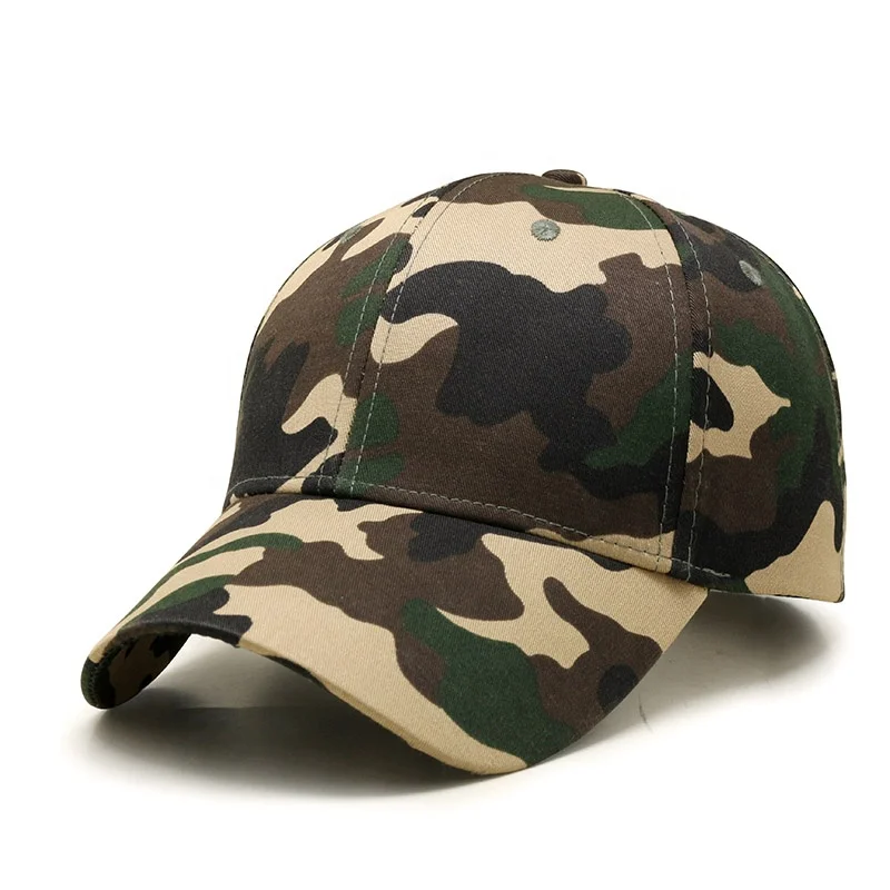 custom logo outdoor camouflage hat tactical camo 6 panel baseball cap