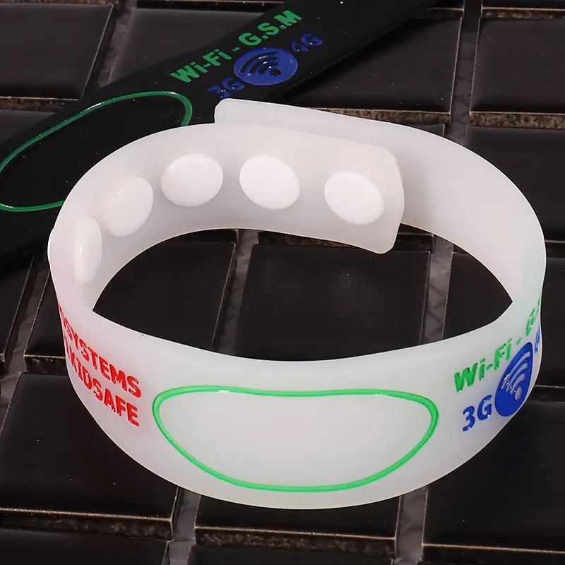 rfid silicone wristband adjustable glowing light nfc rubber wrist band bracelet