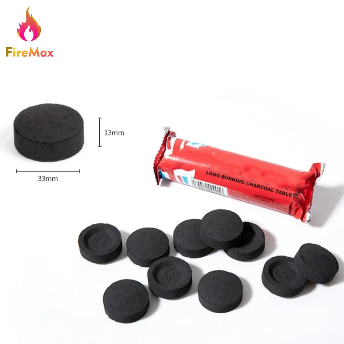 Firemax, длительное время горения, кальян, Круглый древесный уголь, кальян, древесный уголь, Китай/Горящий древесный уголь, ладан