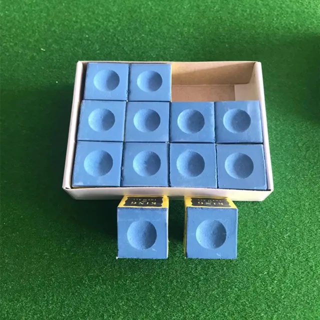 Nai Pin Box Pool Cue Chalk Billiards Stick Chalk PU Modern 3 Box Snooker Table Accessories Wholesale Customized Logo 12pcs Per
