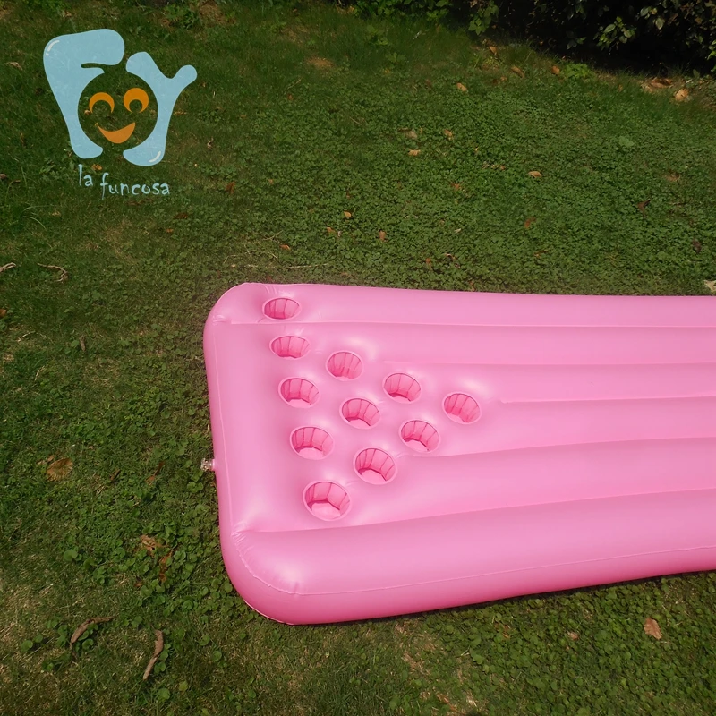 
22 Cups Hole 6ft Inflatable Pink Beer Pong Table Floating Beer Pong Table Game 