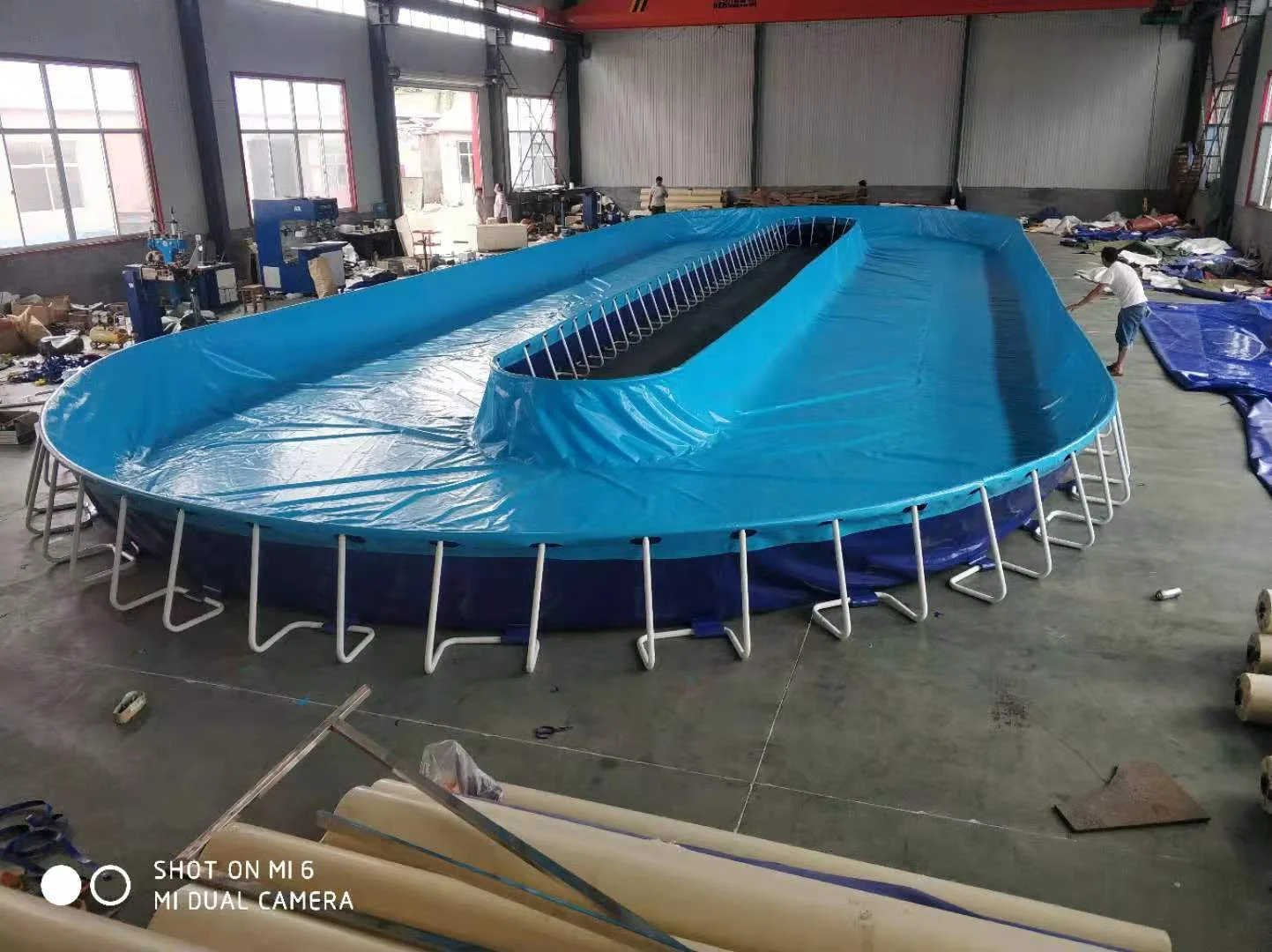 New Design Outdoor Inflatable Rectangular Metal Frame Family Size Kids Water Park Swimming Pool