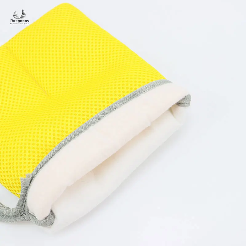 Wholesale Microfiber Interior Scrubber Mitt Car Detailing Wash gloves Soft Bristles Scrubbing Kitchen Household Cleaning gloves