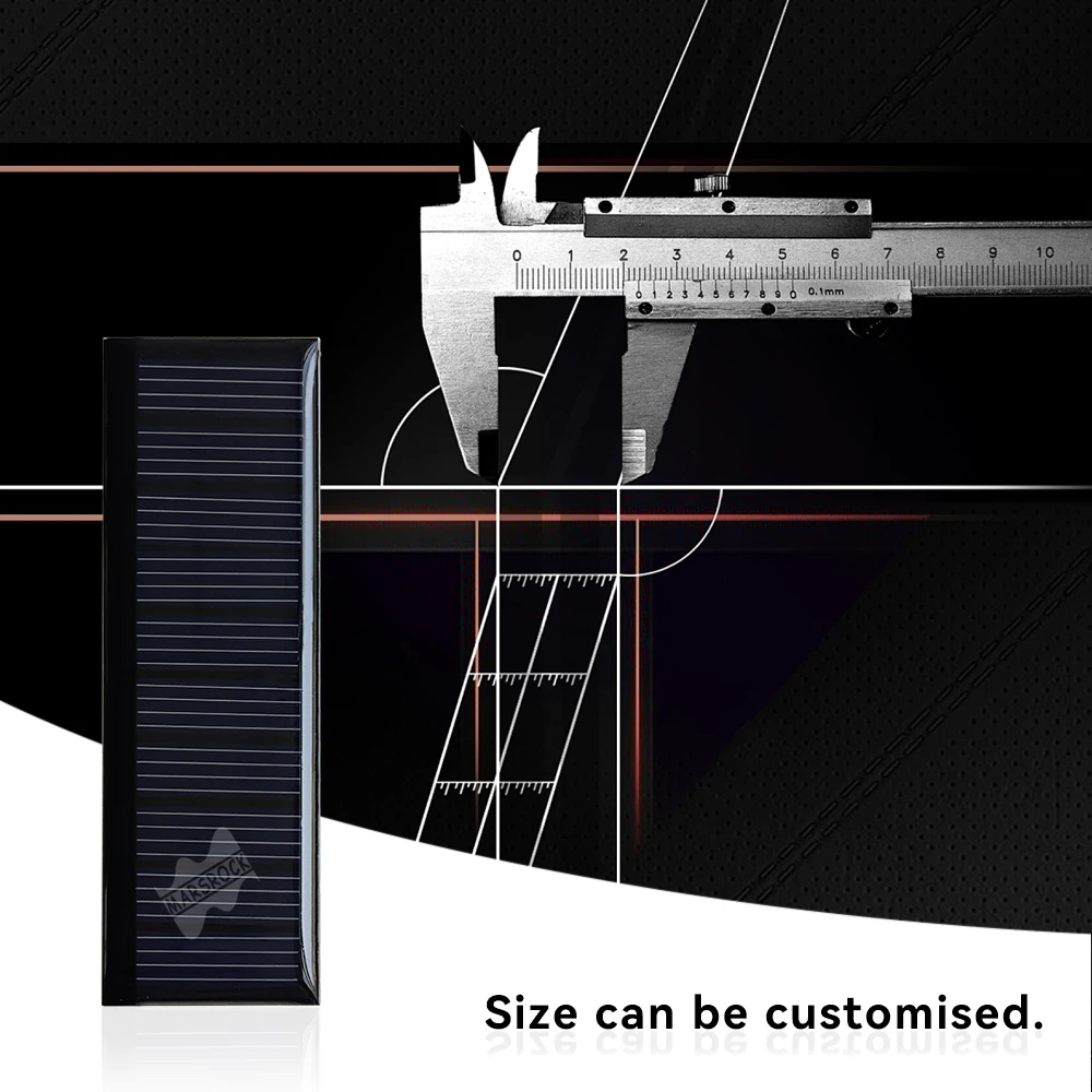 76*25MM 55mA 5V 0.2W Marsrock Solar Energy Products Solar Kit Solar Cells Indoor Outdoors Panels Solar Epoxy Resin Solar Panels