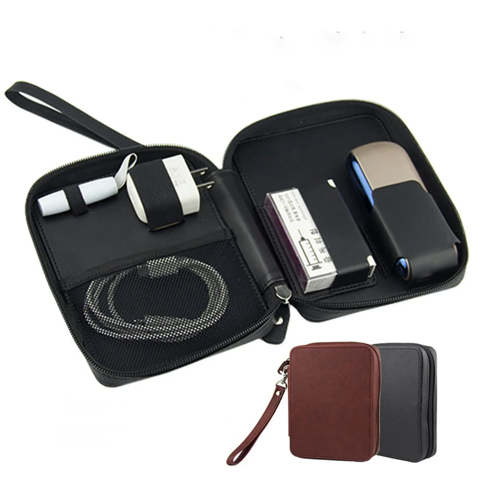 Black Brown Leather Pouch for iqos 3 Duo Case Accessories Protection Cover For Iqos Iluma Prime Cigarette Case