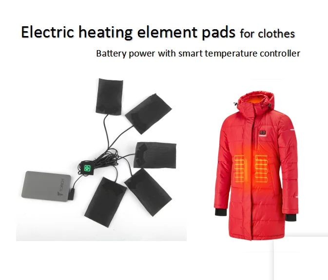 5V Electric Carbon Fiber Heating Element For Clothing With Smart Temperature Control Switch