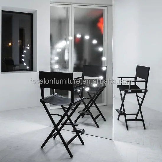 Waterproof nylon director chair beauty shop Make-up artist chair black portable folding portable chair