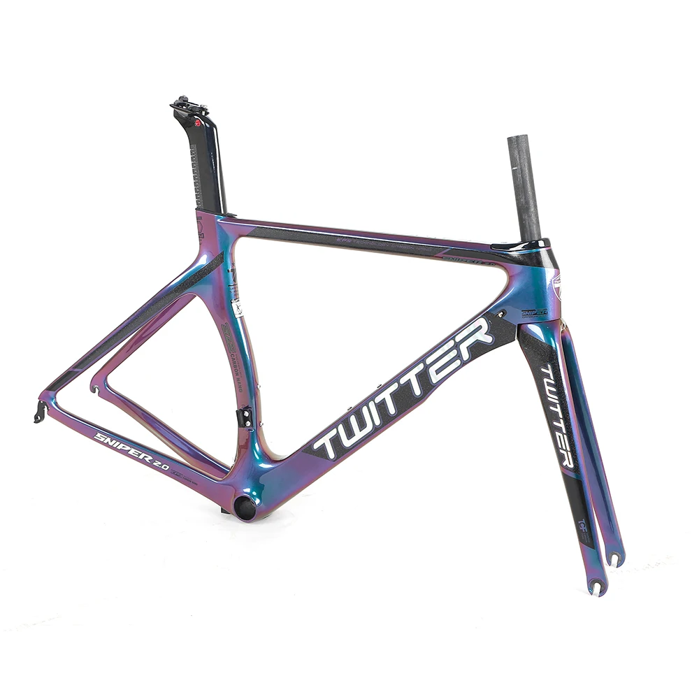 Newest CE Toray discolour  light weigh EPS Aero bicycle frame carbon road bike