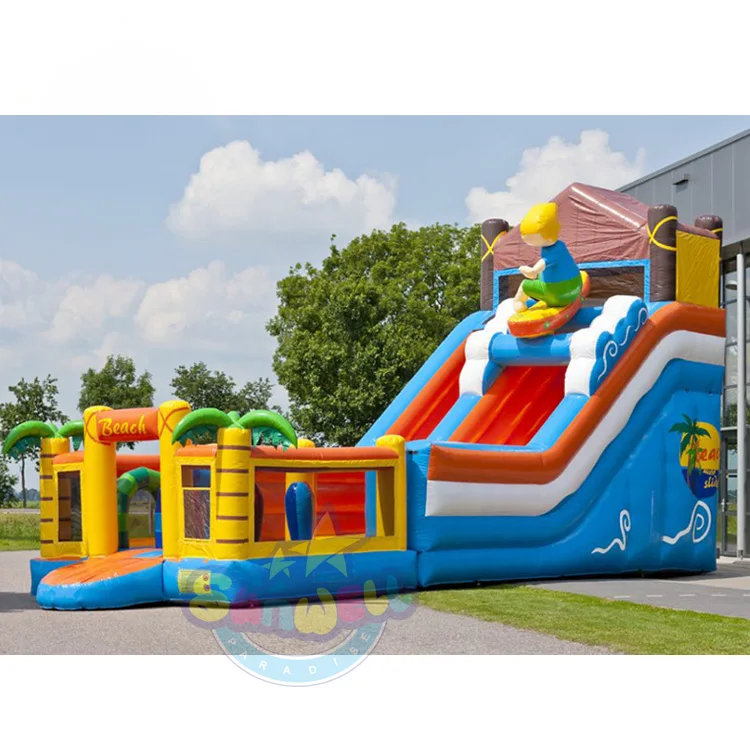 Commercial Inflatable Palm Tree Slide Combo,inflatable Jungle Combo,tropical Water Slide PVC Unisex CE Blower + Repair Kits