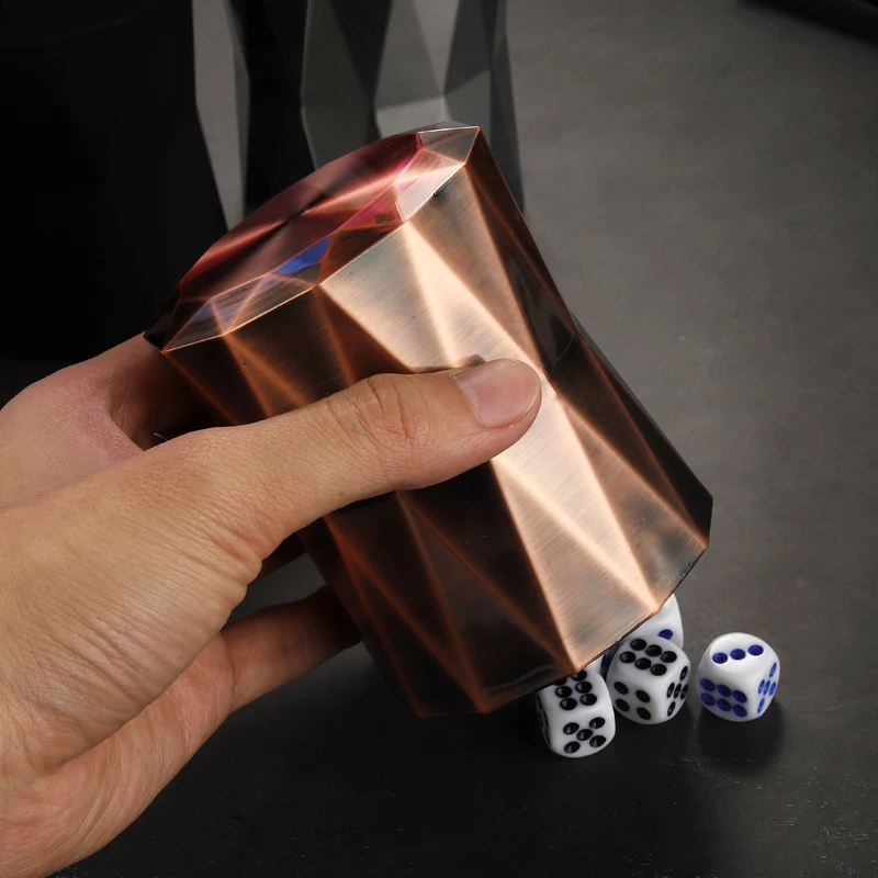 Electroplated Color Grid Diamond dice Cup Bar KTV Entertainment Dice  Cup Print Logo