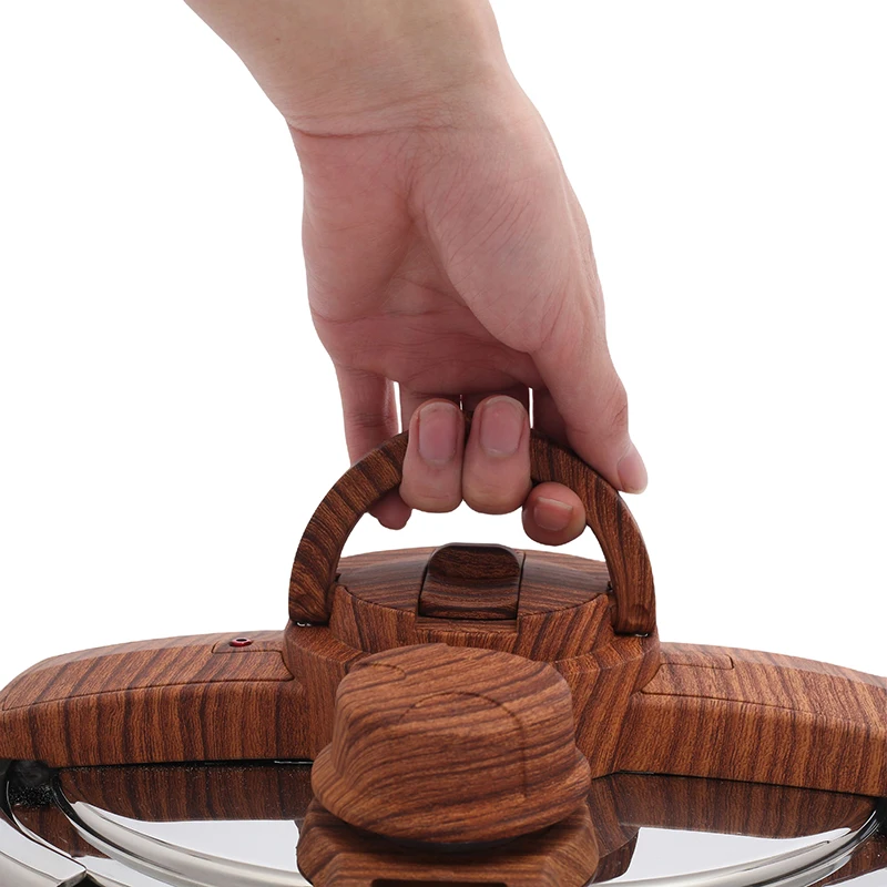 Stainless Steel Pressure Cooker  multicooker wooden color design with coating induction pressure cooker