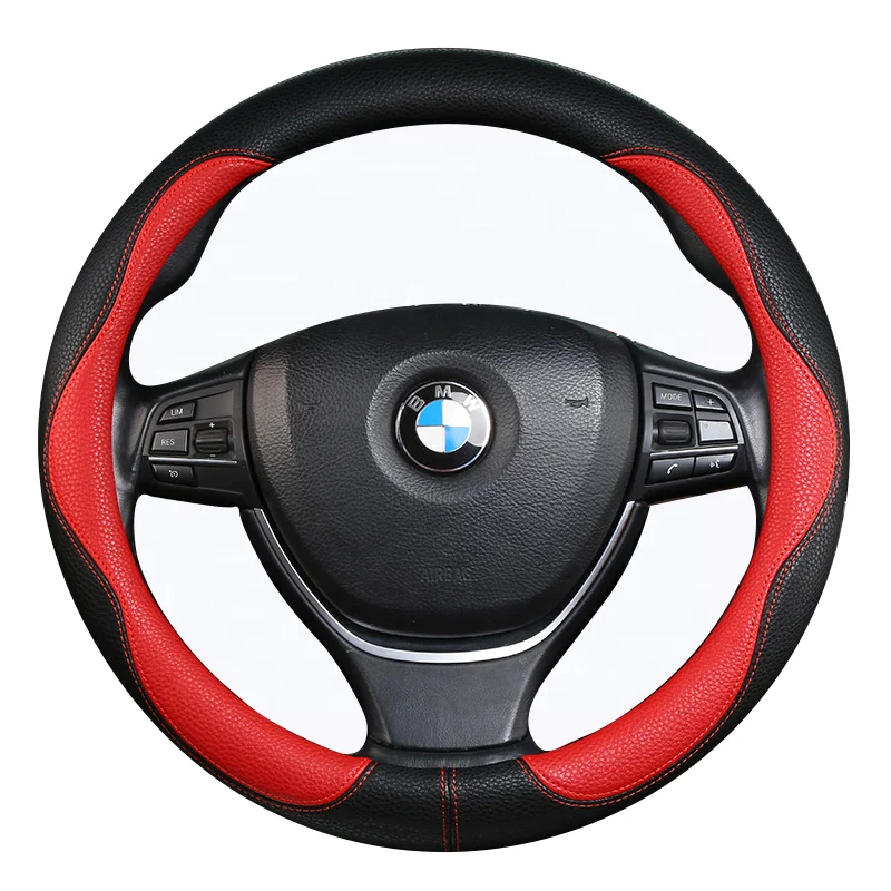 Automotive interior manufacturers can customize the steering wheel cover with PU splicing patterns for direct sales