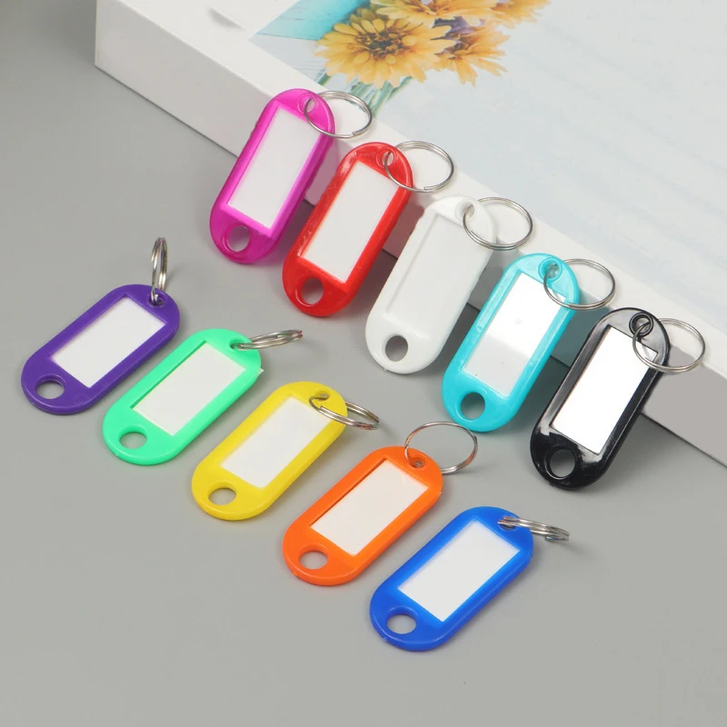 Wholesale Colorful Name Badge Card Motel Keychain Hotel Plastic Motel Key Chain Keyring Personalized Luggage Tags Note Label