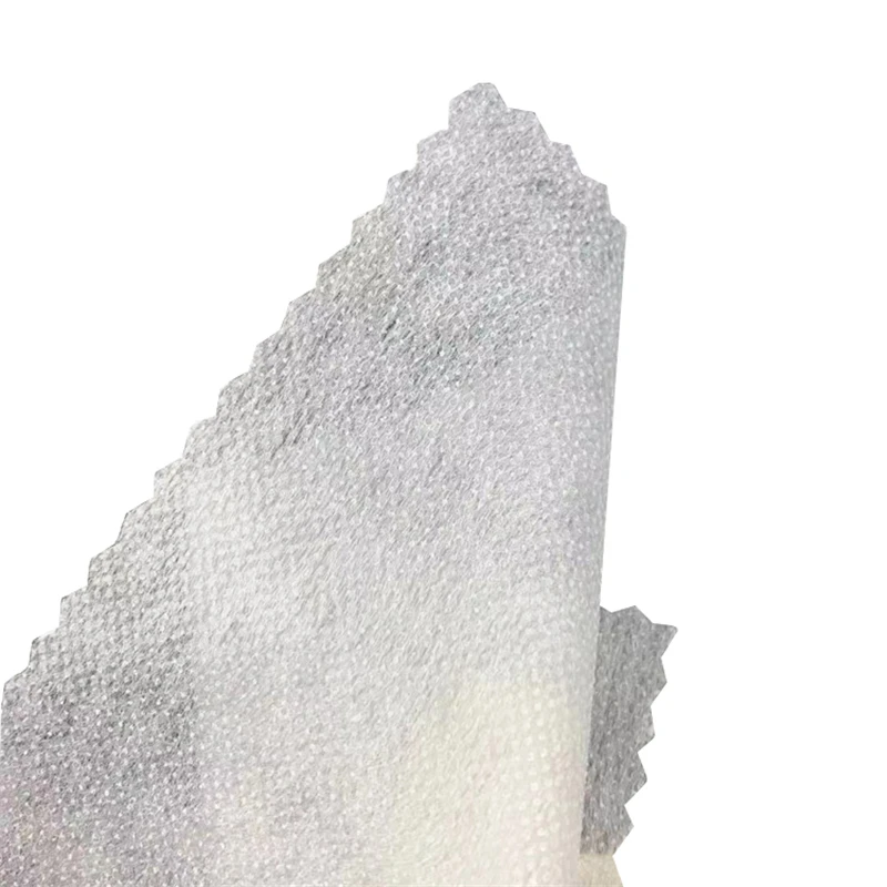 
8530 model PES double dot gum stay fusible iron-on nonwoven interlining for garment stabilizer 