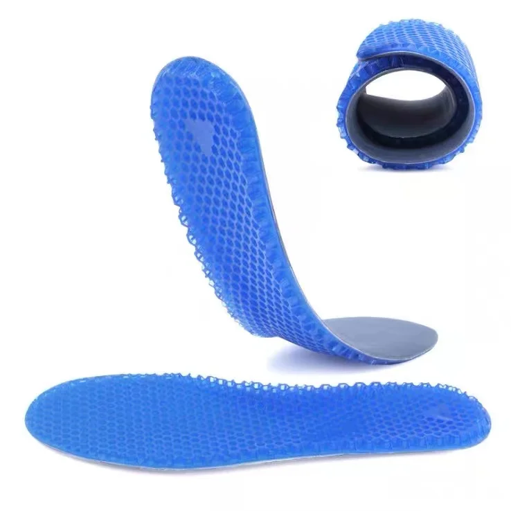 High Elastic Shock Absorption Foot Protection Honeycomb Heel Eva Silica Silicone Gel Insoles For Shoes