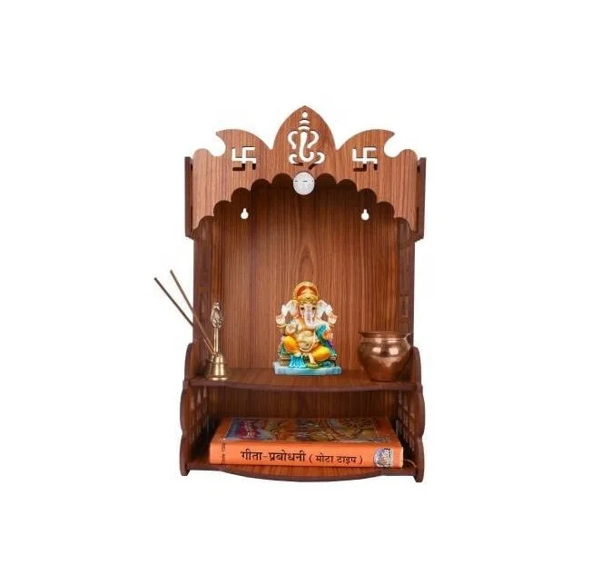 SLT New Small Wall Hanging Temple Pooja Mandir for Home Wood Temple