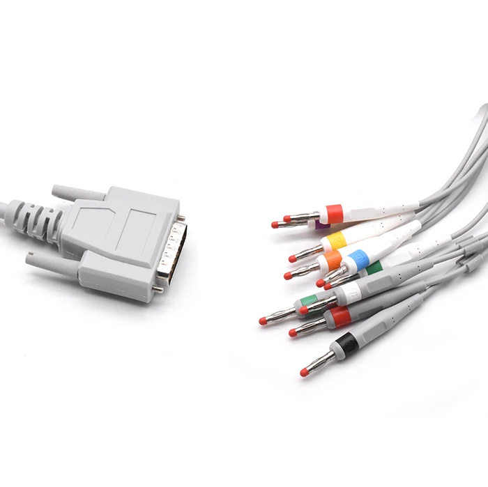 Mindray BeneHeart R12 BeneHeart R3 10-lead EKG cable ECG Cable and lead wires for ECG Machine