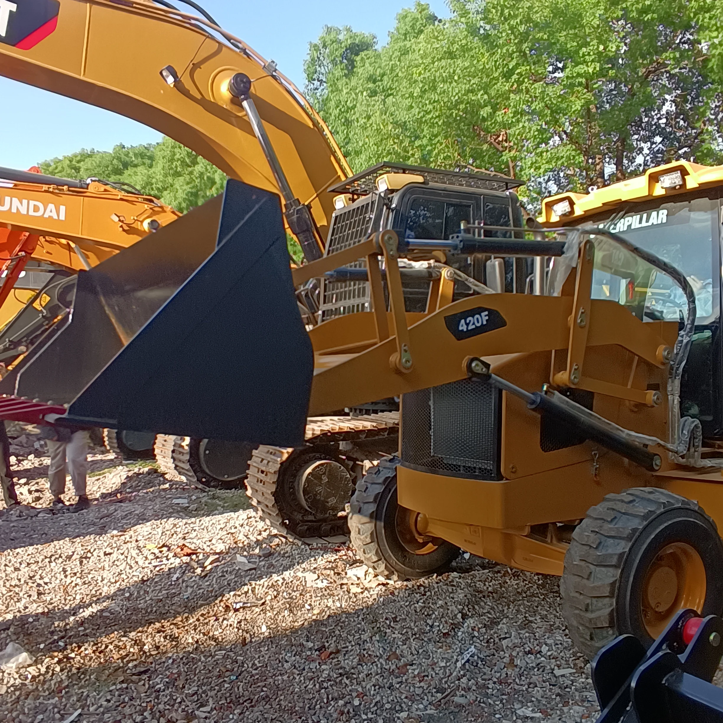 Japan Used Japan Made Original 4 Wheel Drive Tractor Backhoe Caterpillar Brand CAT420F Backhoe with long-lived for sale