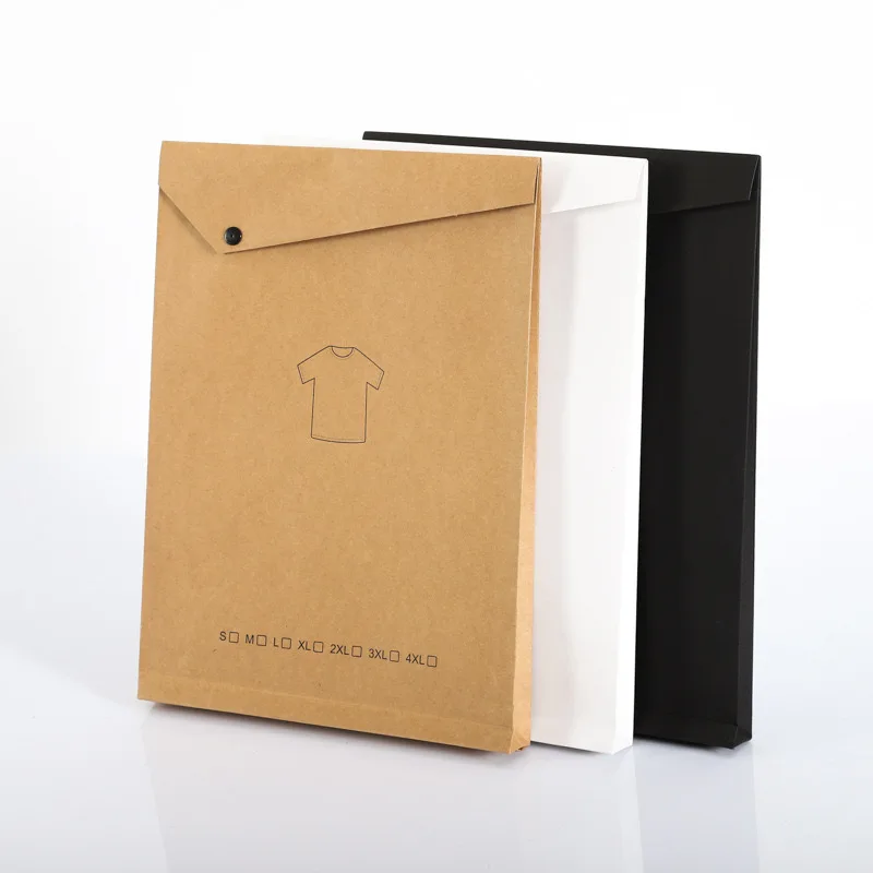 Eco Friendly Packing Kraft Paper Garment Packaging T-shirt Box Custom Logo Foldable Clothing T-shirt Packaging For t Shirts