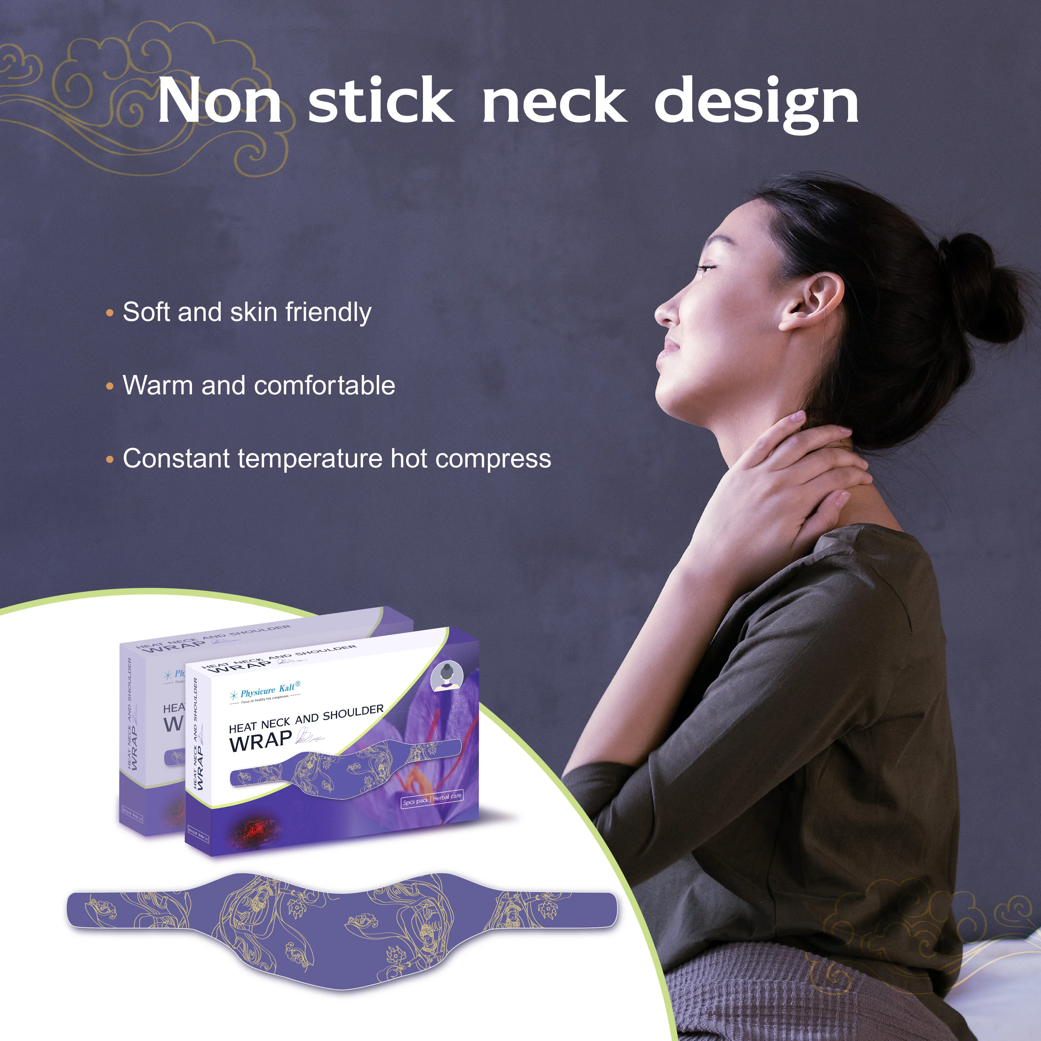 Self Heating Disposable Shoulder Heat patch Air Activated Steam Neck Warmer