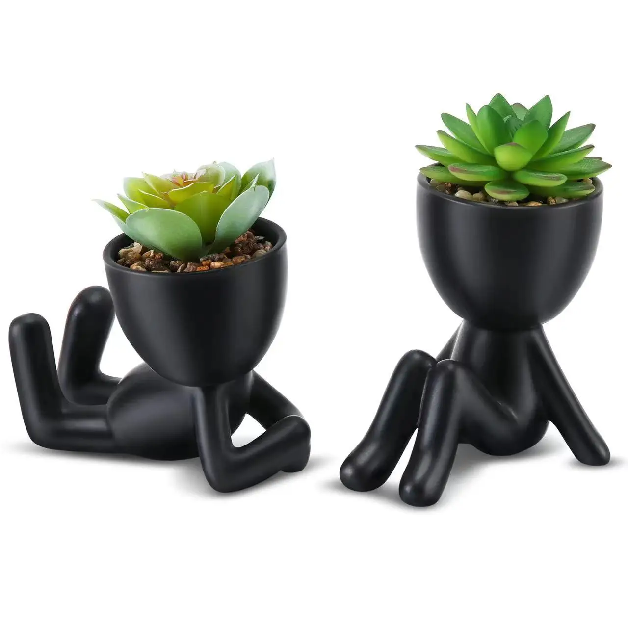 Hotsale Cute Cartoon Body Art craft home decoration Small Succulent Planter Pots,Ceramic Flower Pots For Mini plant