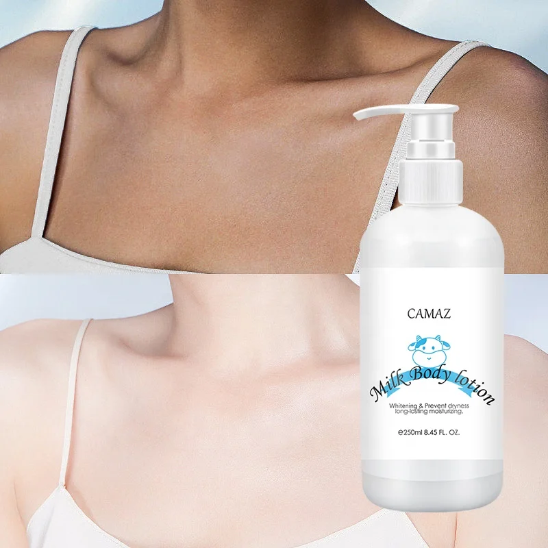 Wholesale Private Logo Milk Body Whitening & Soothing & Moisturize Lotion 250ml Fresh Organic Milk Shea Butter Lotion