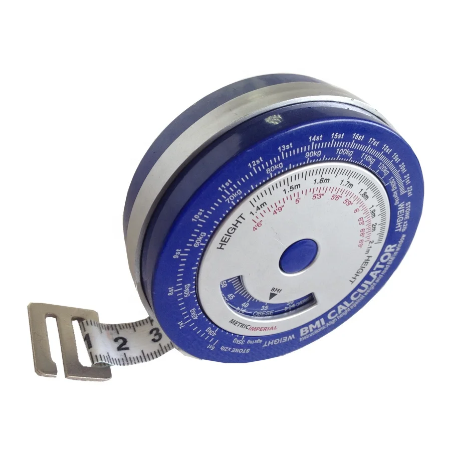 Fitness products body measure BMI aluminium tape measurement 150cm