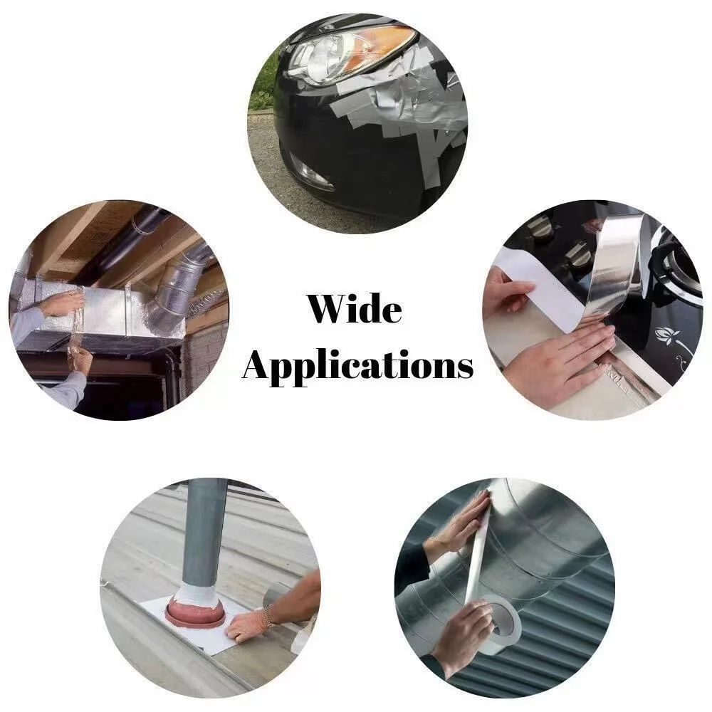 Hot selling 0.05mm leak-trapping flame-retardant thermal insulation self-adhesive aluminum foil tape