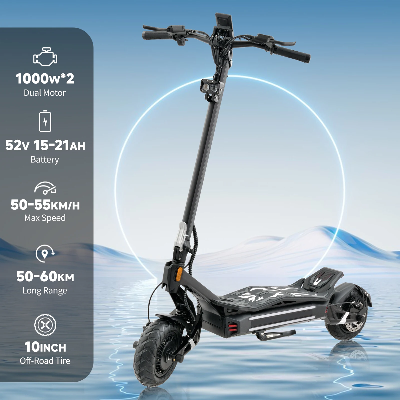High Quality 50-60Kms Mileage Trotinette Electrique With Special Pedal And Turn Light EU Standard Adults Urban EV Scooter