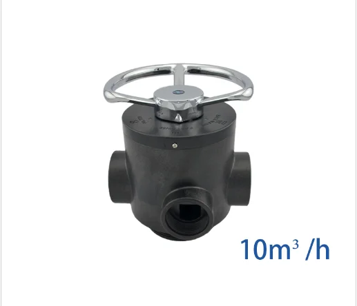 Disk Manual Water Filter Valve Runxin Ceramic N56D1 with Metal Handle 2' General Black Body